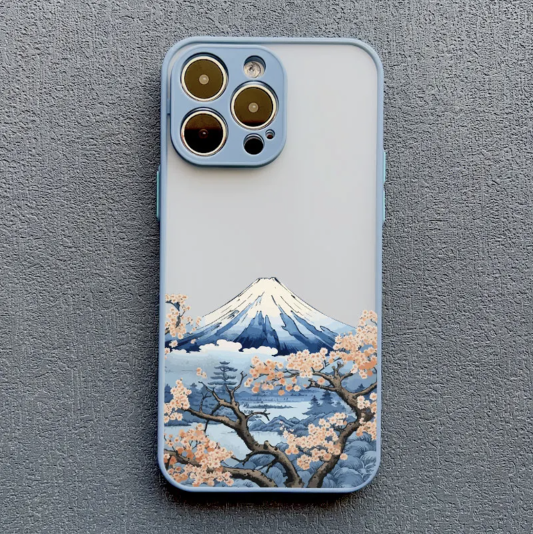 Blauwe Mount Fuji Japanse Telefoonhoesje Iphone 7 8