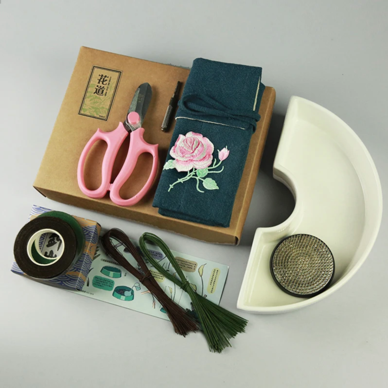 Compleet Ikebana Startpakket Witte Vaas