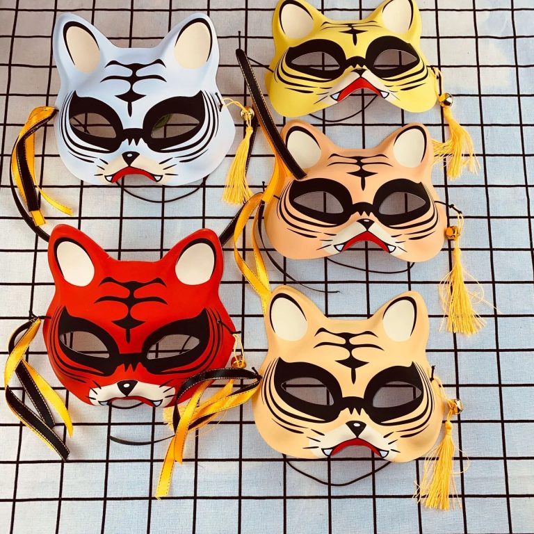 Japans Kat Masker Rood