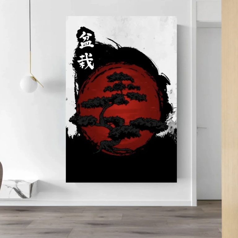 Japans Schilderij Hout 20x30 Cm