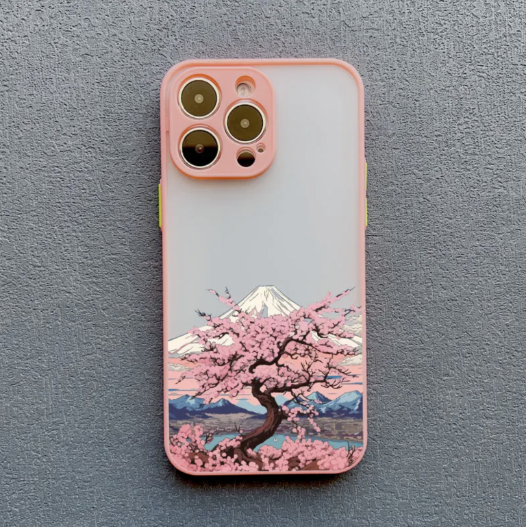 Mount Fuji En Bloeiende Sakura Japanse Telefoonhoesje Iphone 7 8