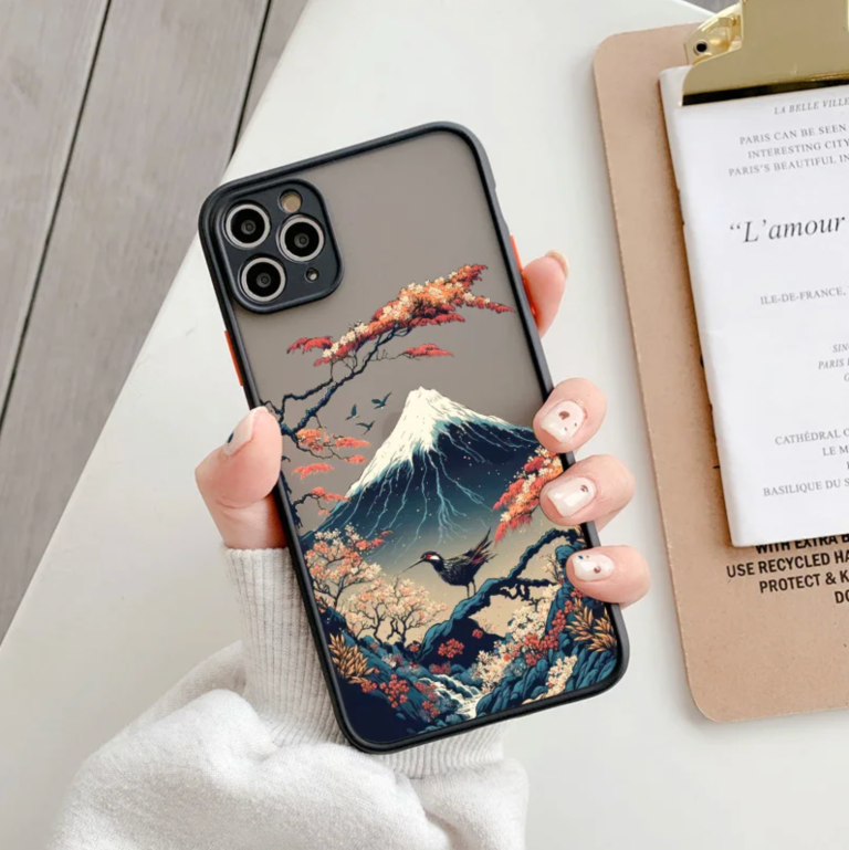 Mount Fuji En Vogel Japanse Telefoonhoesje Iphone 7 8