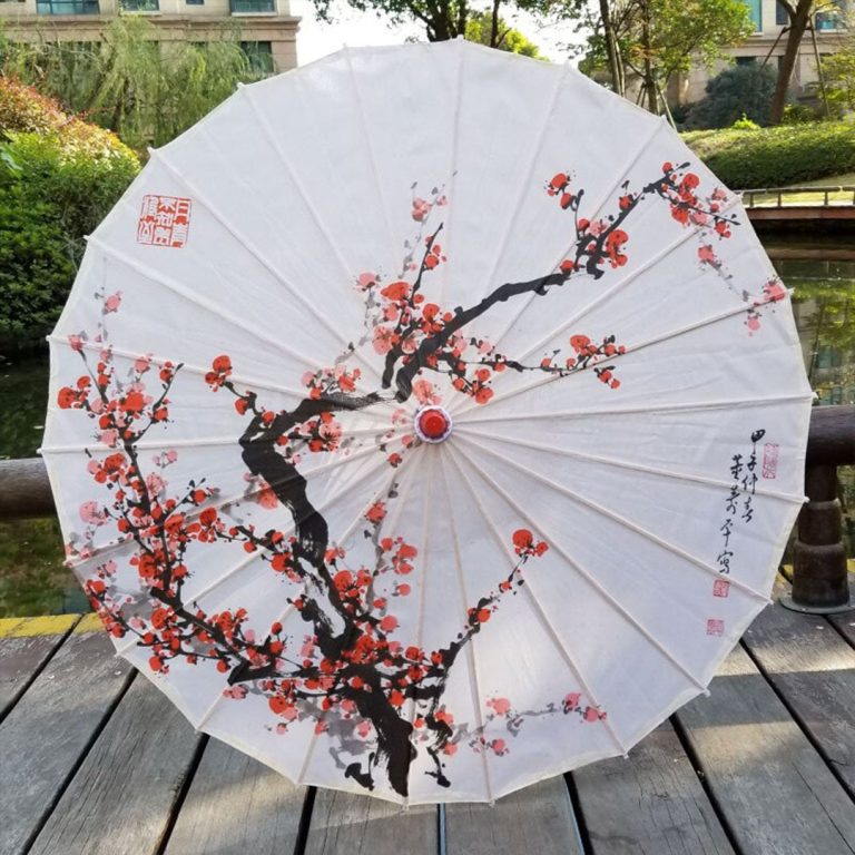 Rode Sakura Japanse Parasol