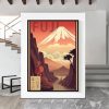 Vintage Fuji Schilderij 20x30 Cm