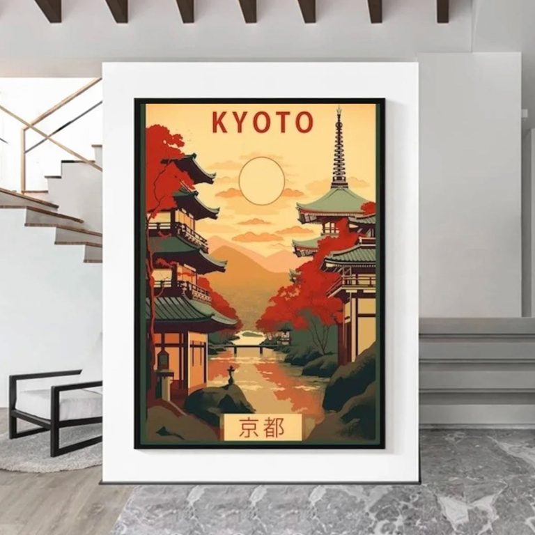 Vintage Kyoto Schilderij 20x30 Cm